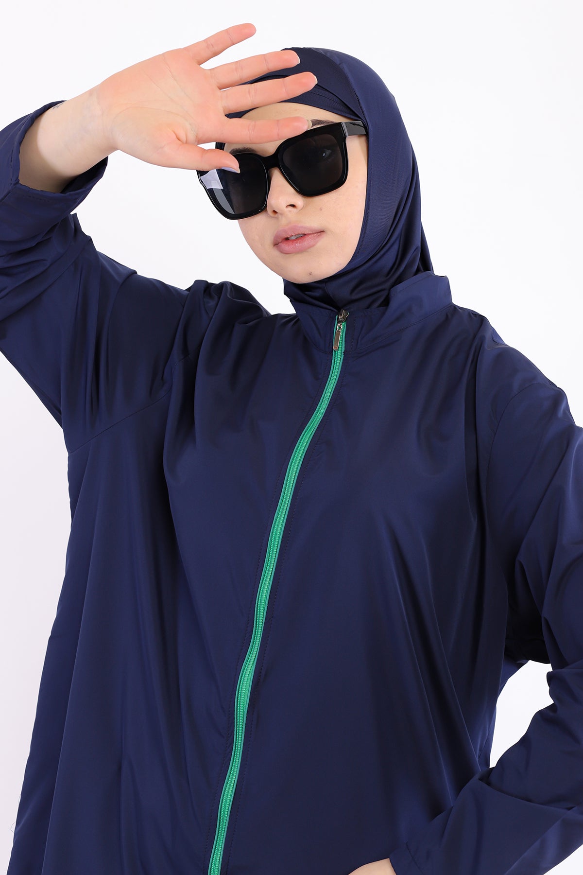Full Cover Swimsuit Burkini With Zip