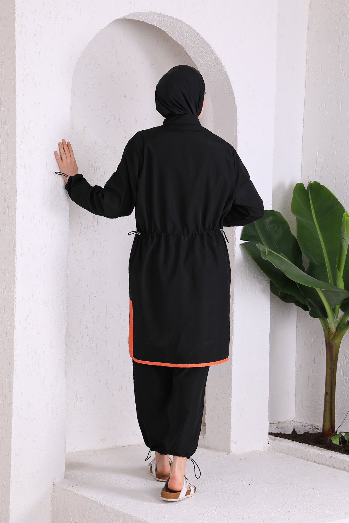 Full Cover Swimsuit Burkini With Zip