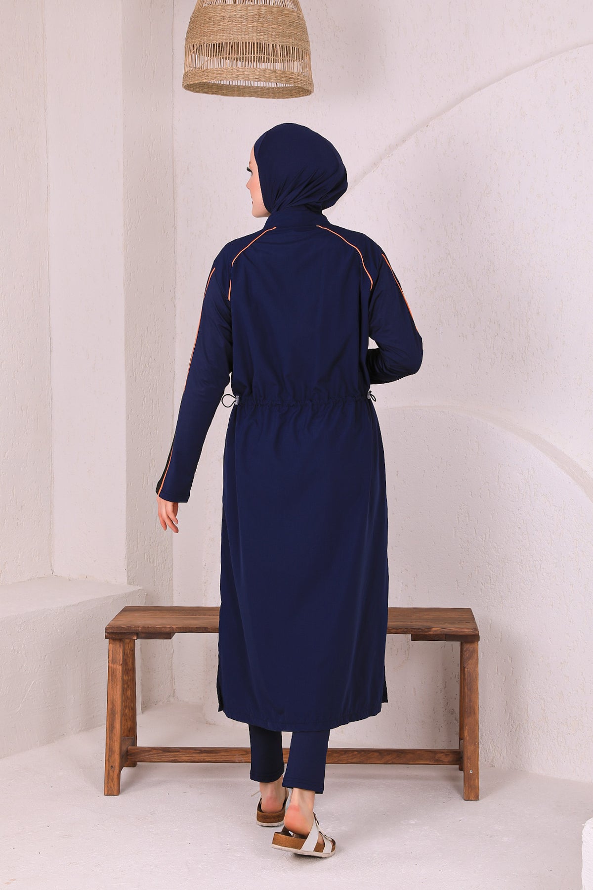 Full Cover Swimsuit Burkini With Zip